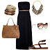 Dress,Earrings,shoes,Neckles and Bag Set For Ladies:
