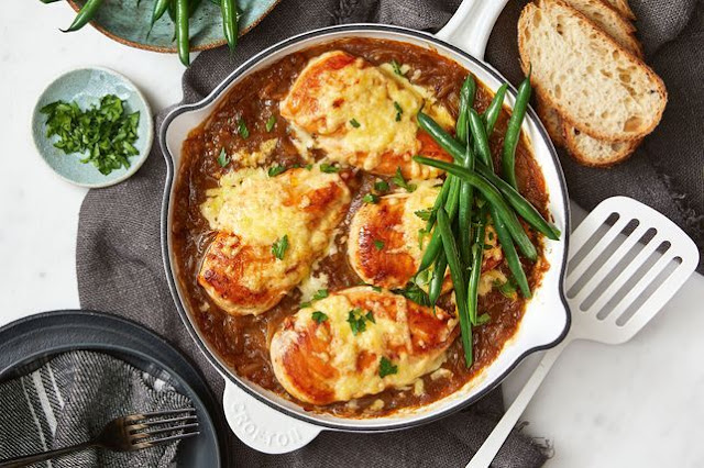 Easy one-pan French onion chicken