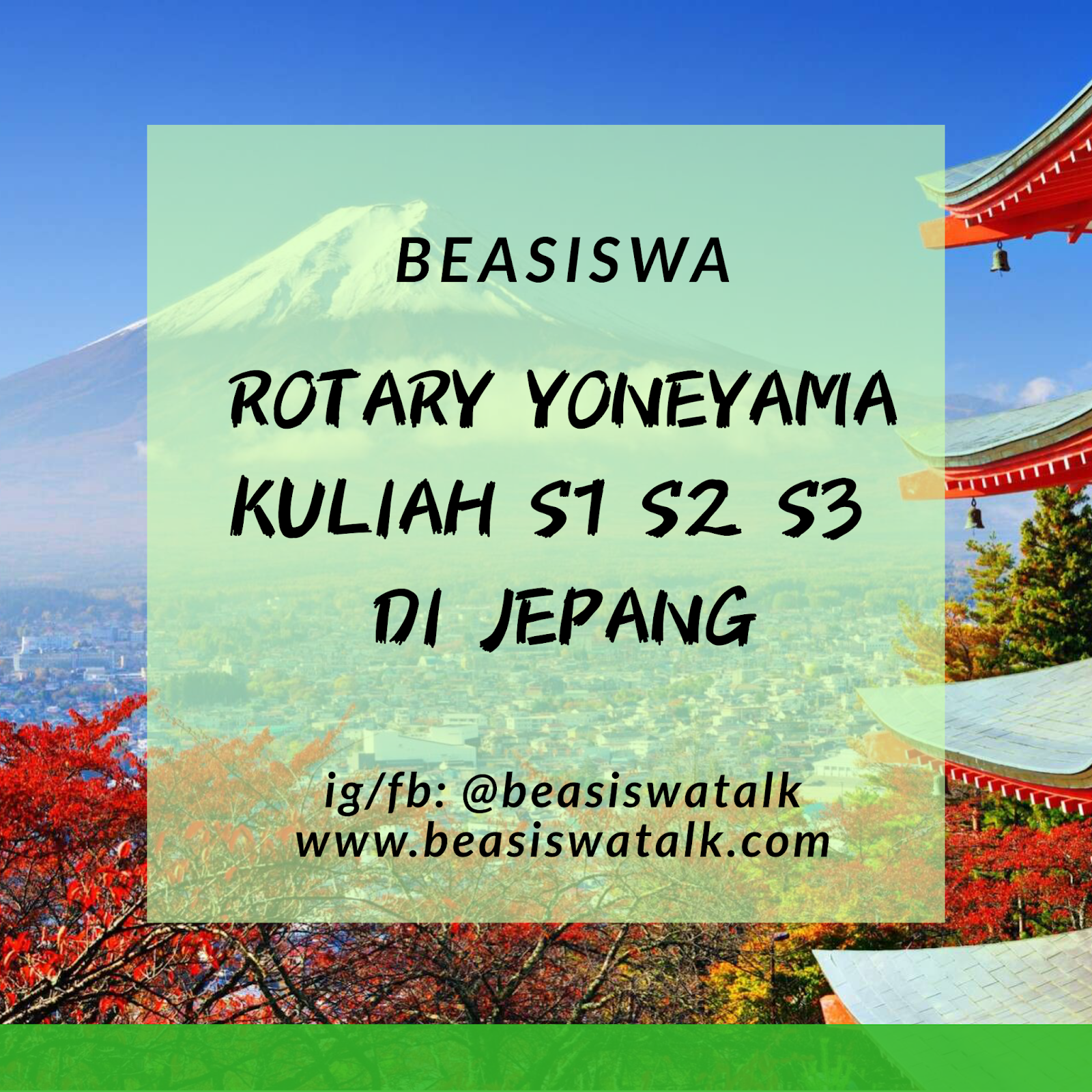 Beasiswa S1 S2 S3 di Jepang: Rotary Yoneyama Scholarship - BeasiswaTalk