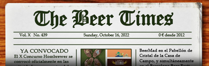 Dominical suplemento de noticias sobre cerveza. Aquí puedes leer el periódico The Beer Times.