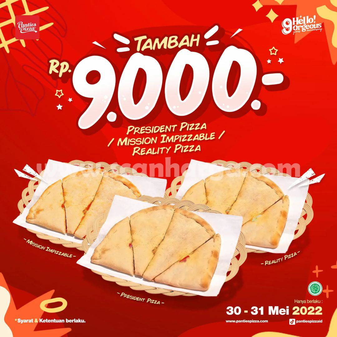 Promo PANTIES PIZZA – Harga Spesial PIZZA CUMA Rp. 9.000*