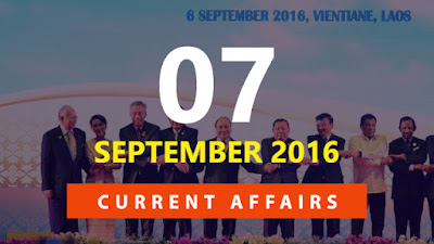 Current Affairs September 2016