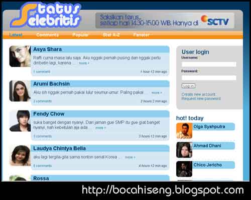 status selebritis com sctv