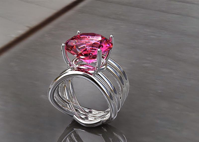 gemstone rings pink child