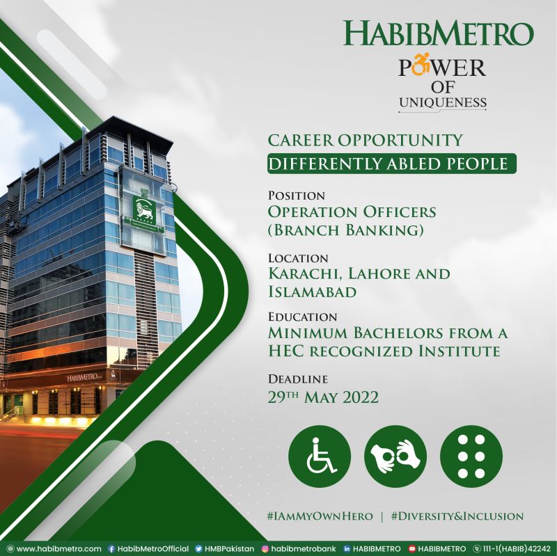 HABIB METRO BANK Jobs May 2022