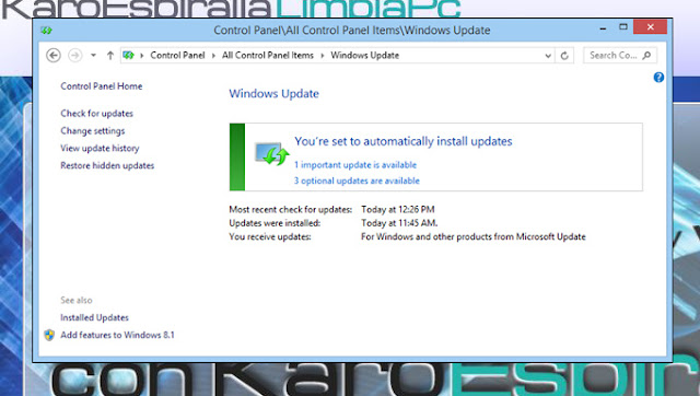 Windows Update: actualizaciones importantes y opcionales