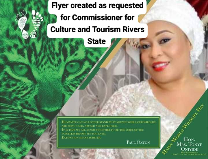 Flyer created for Commissioner fof Tourism