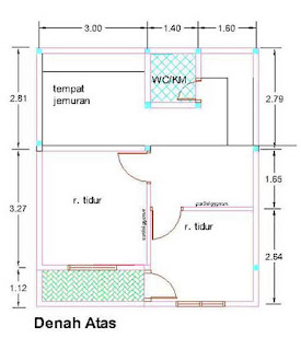 Desain Rumah  on Contoh Denah Rumah Kopel Kpr Btn Type 2160 Desain Rumah   Home Design