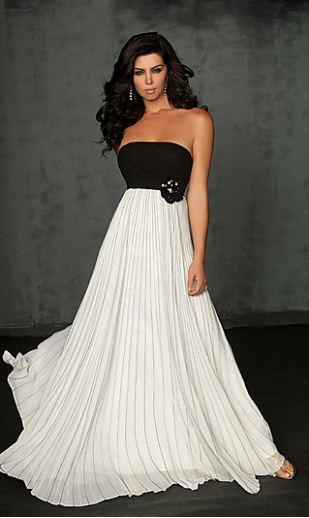 Wedding dresses black white