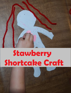 craft, preschoolers, toddlers, strawberry shortcake, easy craft, cheap craft, craft based on books