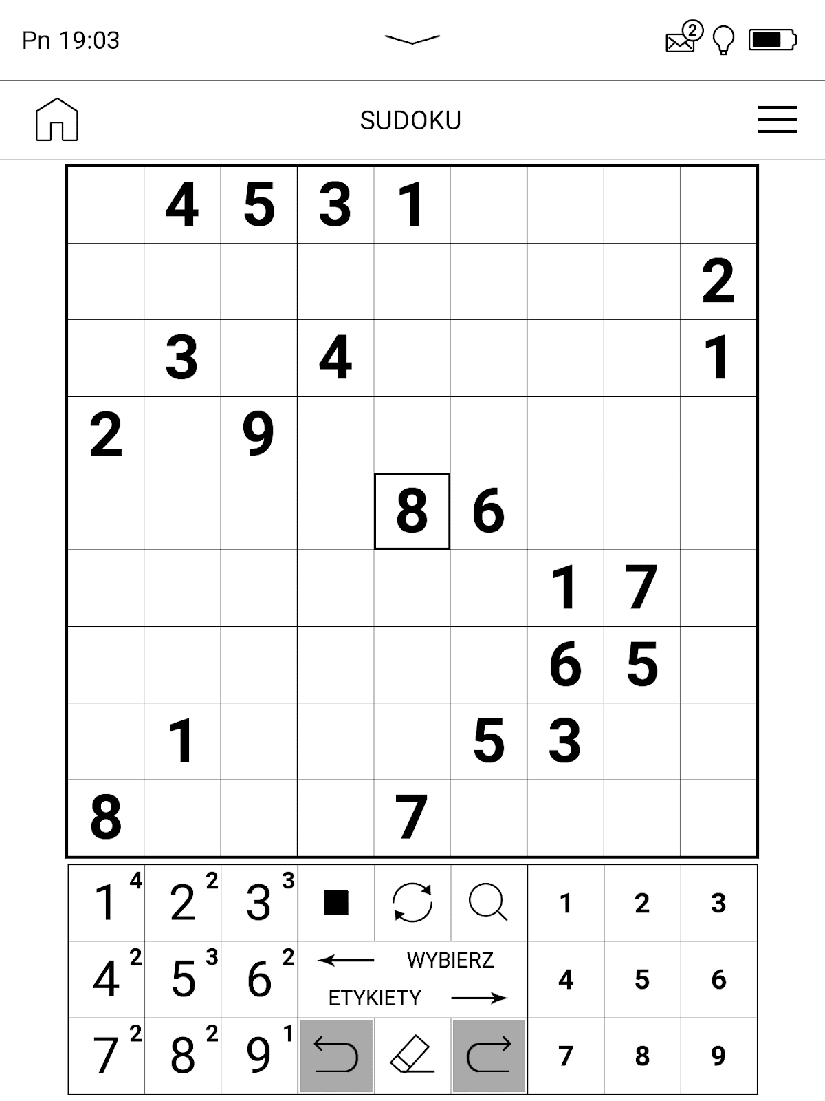 Sudoku na PocketBook InkPad 4