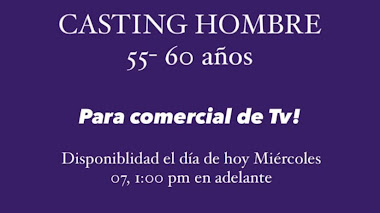 CASTING en EL SALVADOR: Se buscan HOMBRES de 55 - 60 años para COMERCIAL de TV