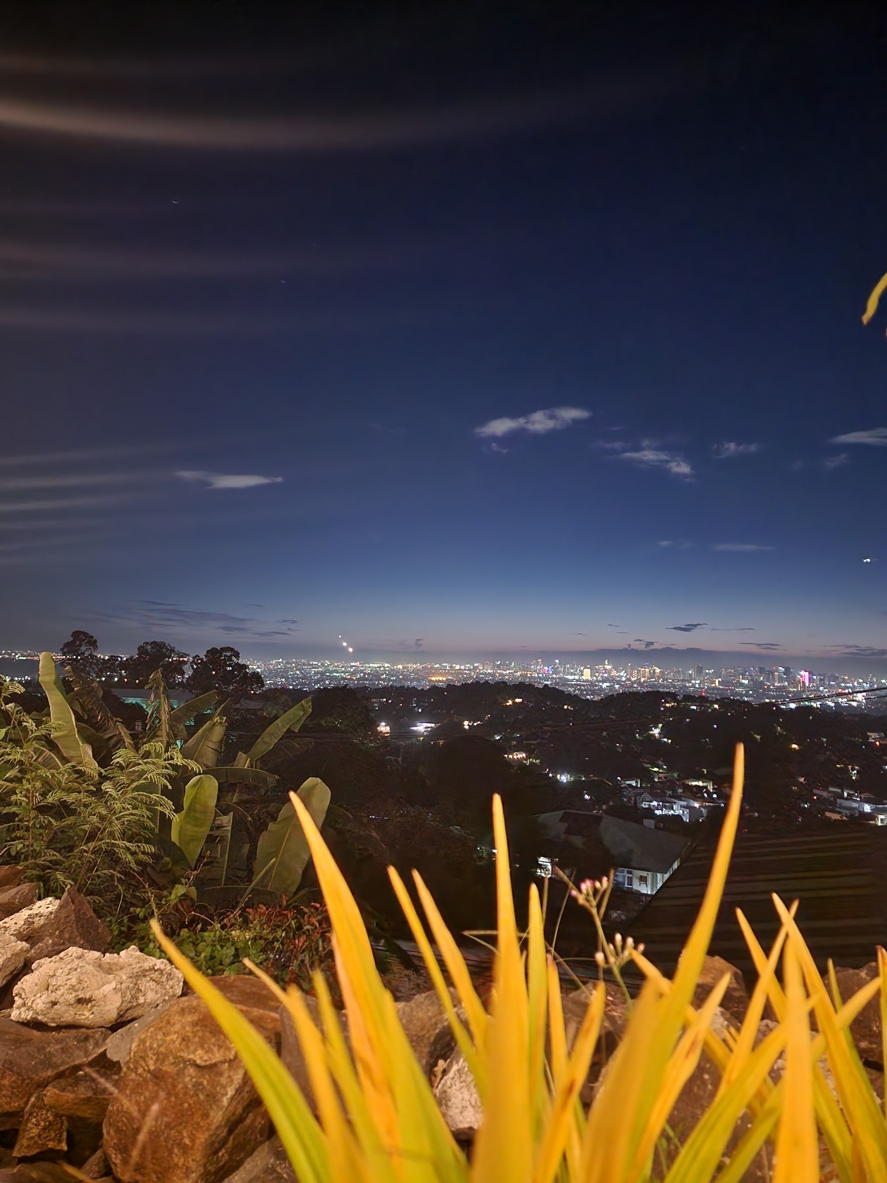 Glittering city lights of Metro Manila - a view from Cafe Agusta in Antipolo City