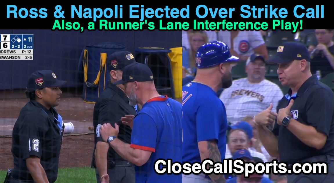 Close Call Sports & Umpire Ejection Fantasy League: MLB Ejections 132-3 -  Fletcher, Bacchus (Ross, Napoli)