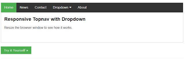 Cara Membuat Navigasi TopNav Responsive dengan Menu Dropdown Pada Blog