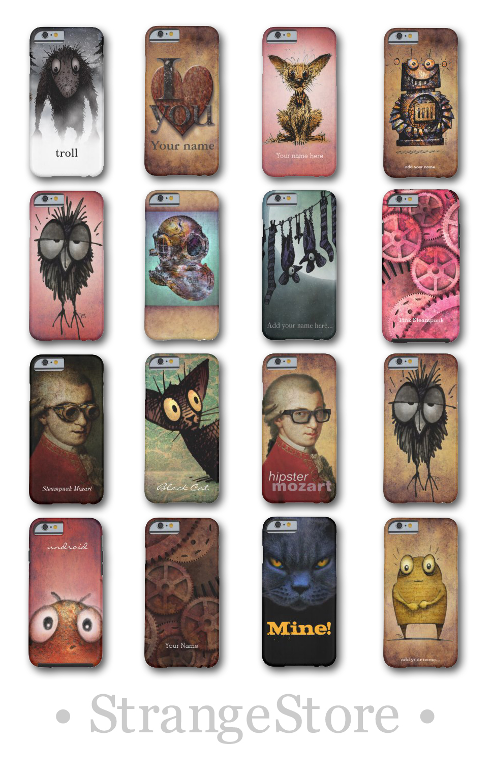 cat iphone6 cases, funny iphone6 cases, strangestore, paul stickland art, steampunk iphone6,