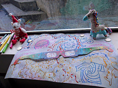 Mouse and Rainbow Spiralism Drawing Giraffe and Magic Glasses