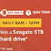 Amazon Quiz 28 February 2019 Answers Win Seagate 5TB Hard Drive