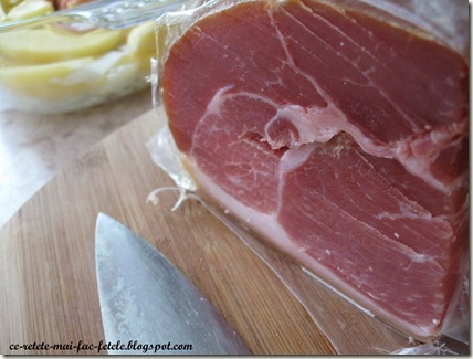 Cotlet de porc împănat - feliem jambonul