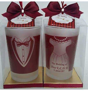 SOUVENIR GELAS GROOM & BRIDE