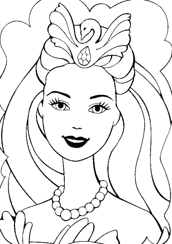 Download Barbie Faces Only Page Coloring Pages