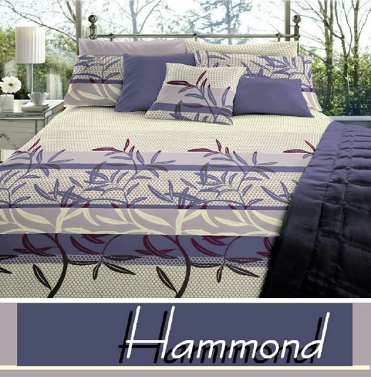 Sprei Renette Motif Hammond Ungu