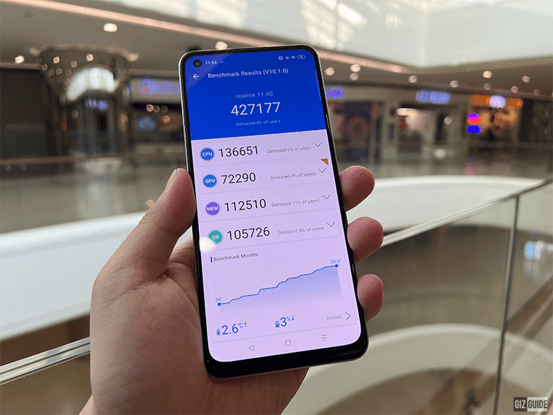 realme 11's AnTuTu score