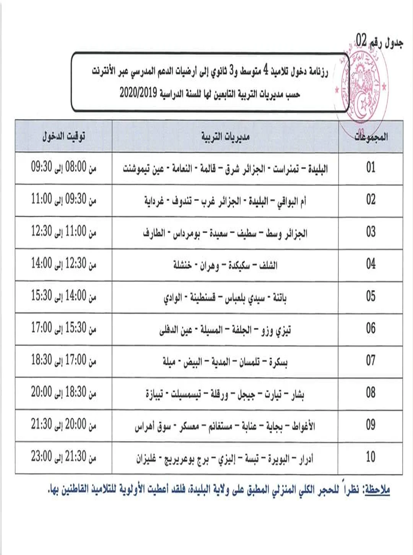  موقع الدعم المدرسي عبر الانترنت