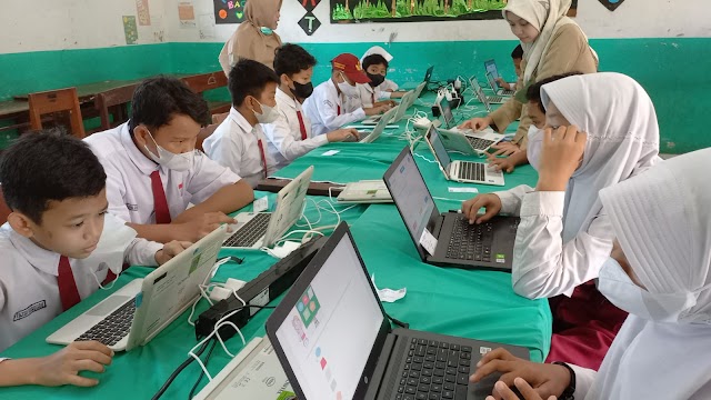 Siswa SDN Pondok Petir 01 Ikuti  Simulasi ANBK