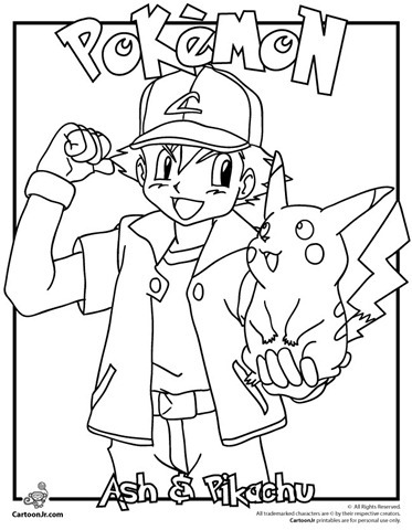 ash-e-pikachu-pokemon-colorir