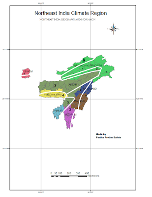 Climate Sub-regions of Northeast India