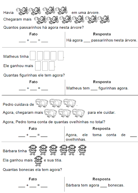 1º Ano Situações-problema Adição