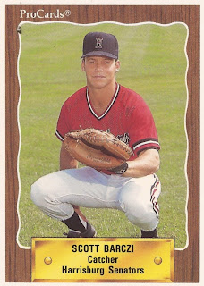 Scott Barczi 1990 Harrisburg Senators card