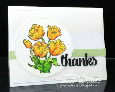 Inkadinkado, Kecia Waters, yellow flowers, thank you card