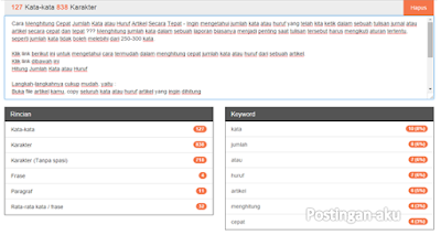 Cara Menghitung Cepat Jumlah Kata atau Huruf Artikel Secara Tepat