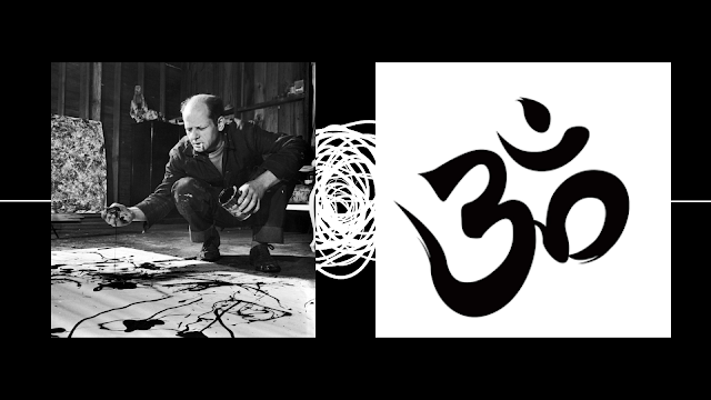 Pollok the dripper, artista statunitense, e il simbolo dell'Om