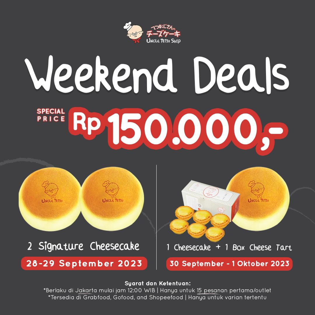 Promo UNCLE TETSU WEEKEND DEALS Periode 28 September - 1 Oktober 2023