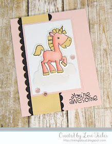 You're Awesome card-designed by Lori Tecler/Inking Aloud-stamps and dies from Paper Smooches