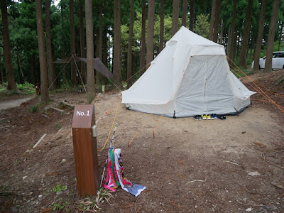 閑乗寺公園キャンプ場　杉木立サイト①