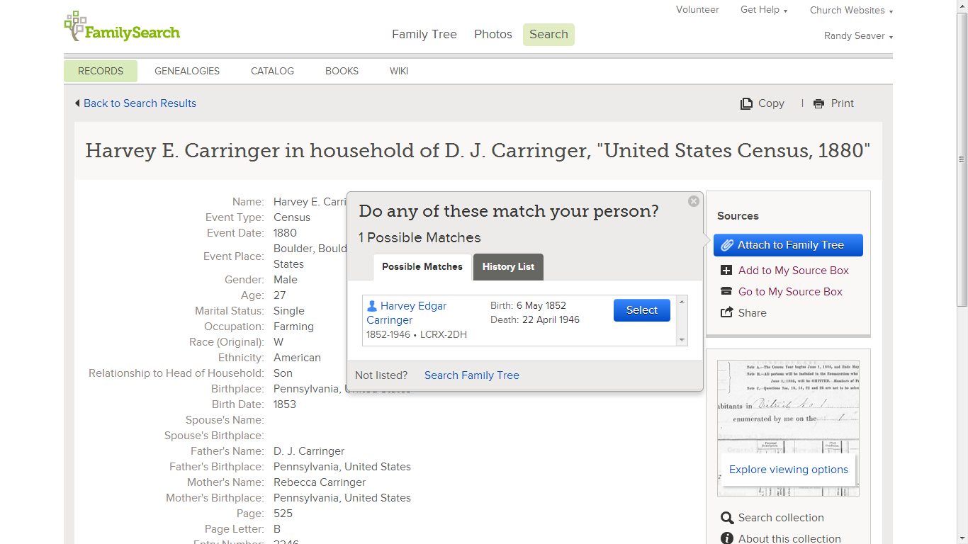 Genea Musings Attach Historical Records to FamilySearch  