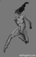 Rapid posture. Figure drawing from ArtMagenta.com