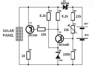 Solar Battery Charger Circuit Diagram