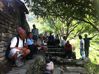 This picture is in remote area of our village and villagers taking rest at Shadow of tree.