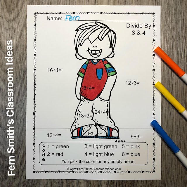 Click Here to Download This Back to School Happy Students Color By Number Multiplication and Division Printables Resource Bundle For Your Class Today!