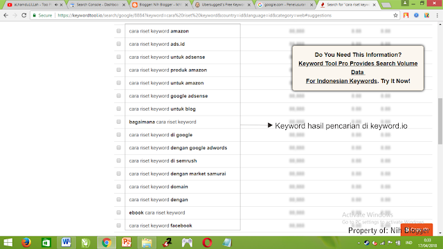 hasil pencarian keyword dengan keyword.io