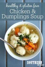 Healthy Chicken and Dumplings Soup Recipe - low fat, gluten free, high protein, healthy, egg free, low calorie, clean eating