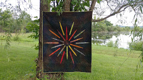Firework modern quilt using Island Batik fabrics