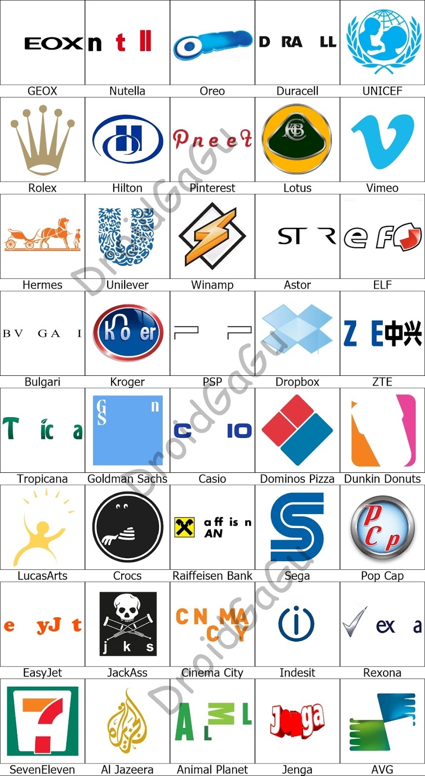 list of logo quiz answers