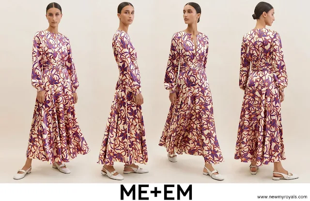 The Duchess of Edinburgh wore ME+EM Satin Graphic Tulip Print Maxi Dress
