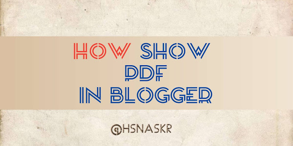 Cara Menampilkan PDF di Blogger Blogspot